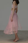 Marc Le Bihan Silk Skirt Six-layer Gauze 25930 Series French Hand-dyed MLB-25930-FENHONG Pink PINK